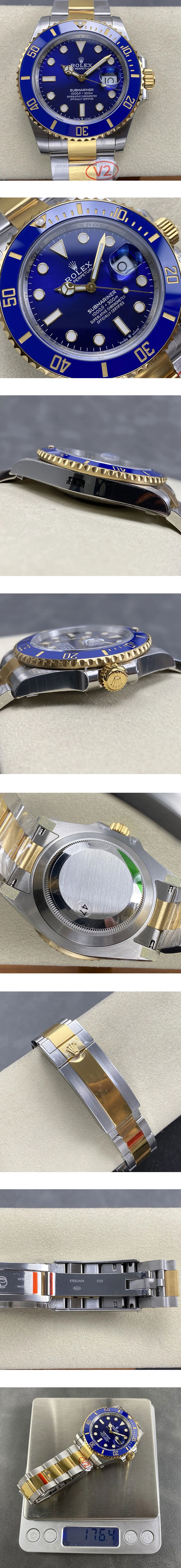 【VS製 ロレックスコピー時計】 M126613LB-0002 サブマリーナー デイト 41mm 3235搭載 加重版